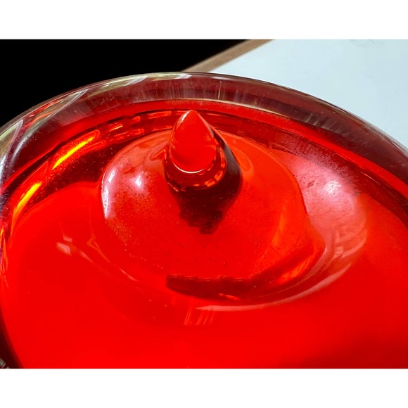 Red Glass Apple Paper Weight - Picture 6 of 8
